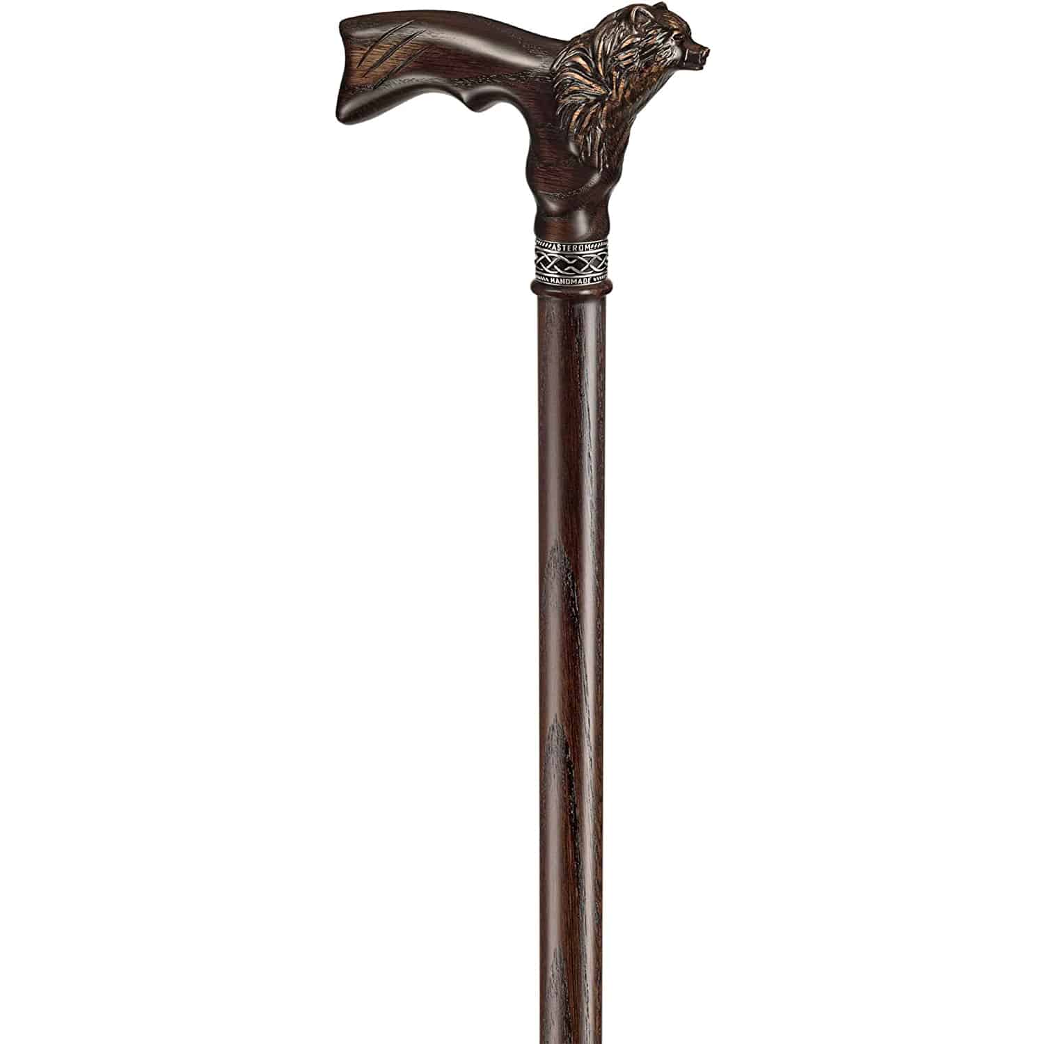 Bear Carved Wood Walking Cane - Custom Length and Color - Image 4