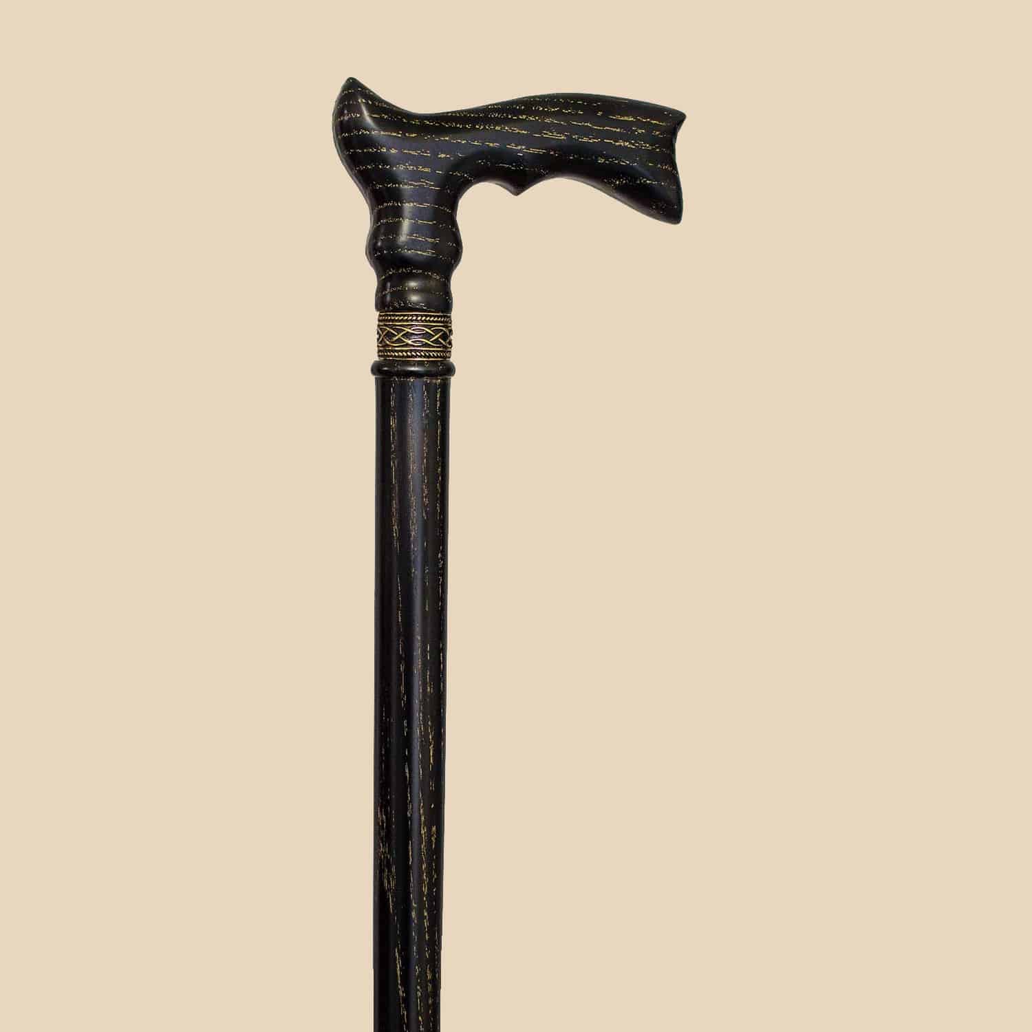 Black & Gold Cane Custom Length and Color - Image 5