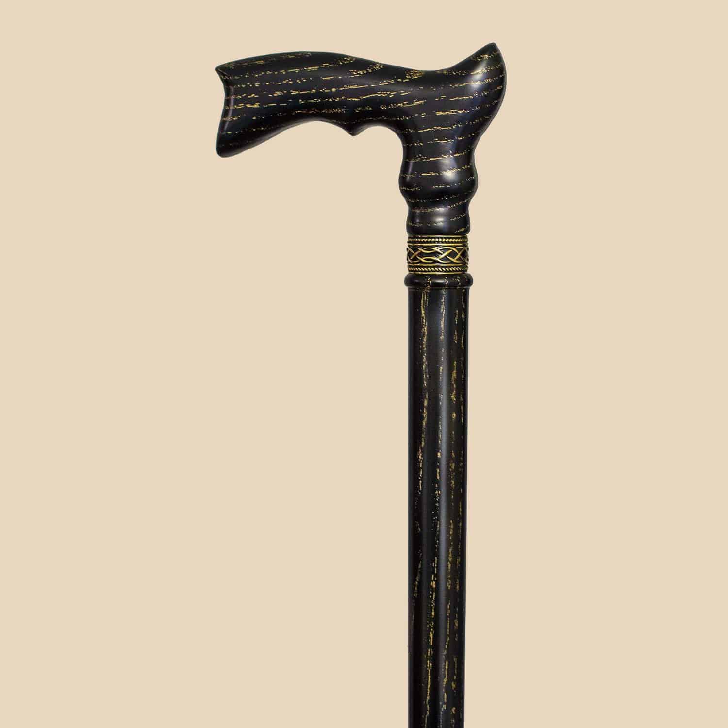 Black & Gold Cane Custom Length and Color - Image 6