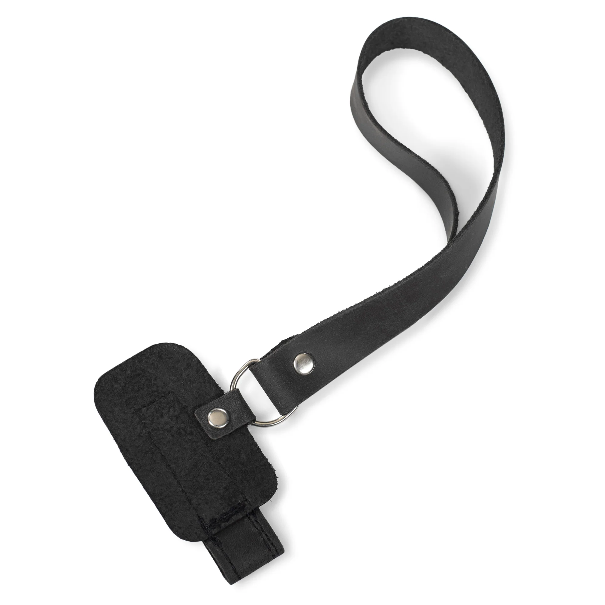 Black Stylish Leather Wrist Strap for Canes and Walking Sticks - Image 2