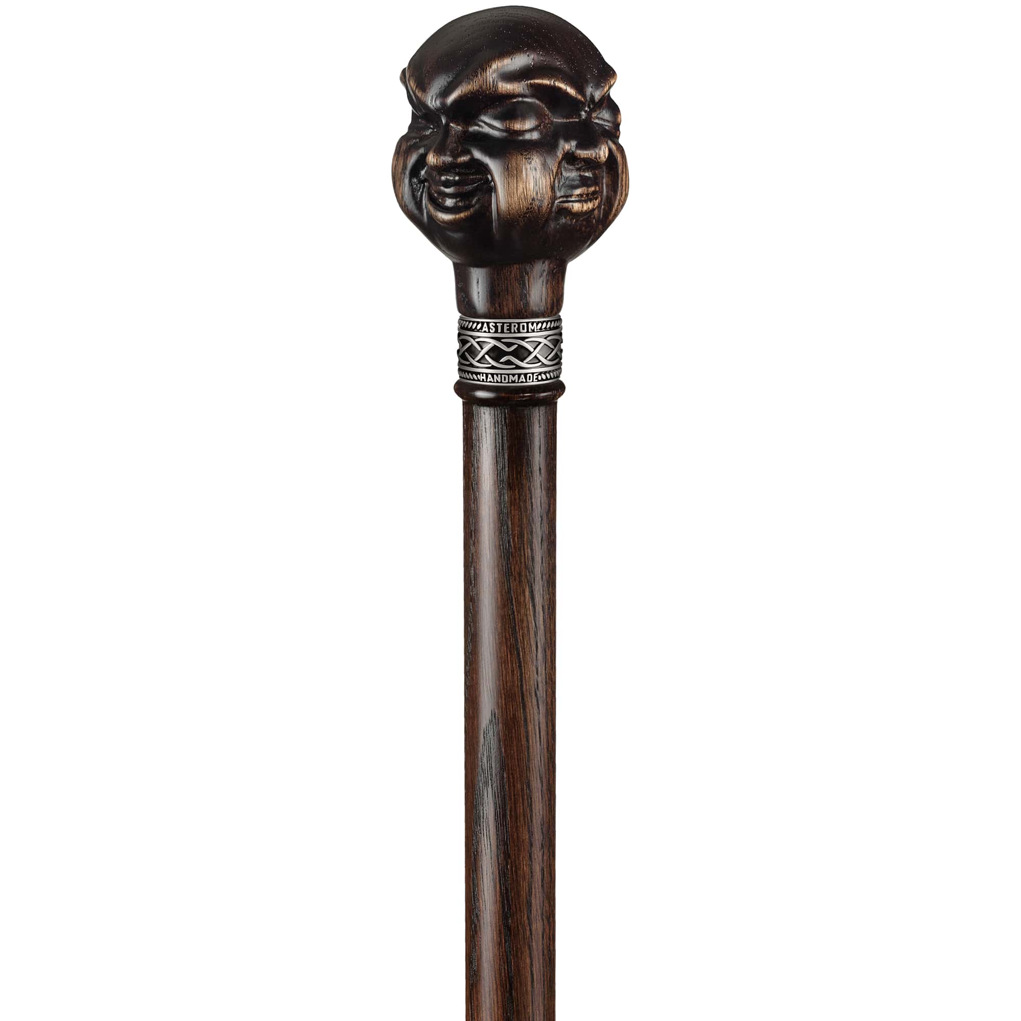 Buddha Walking Cane Sturdy Fully Carved Canes Sticks - Image 5
