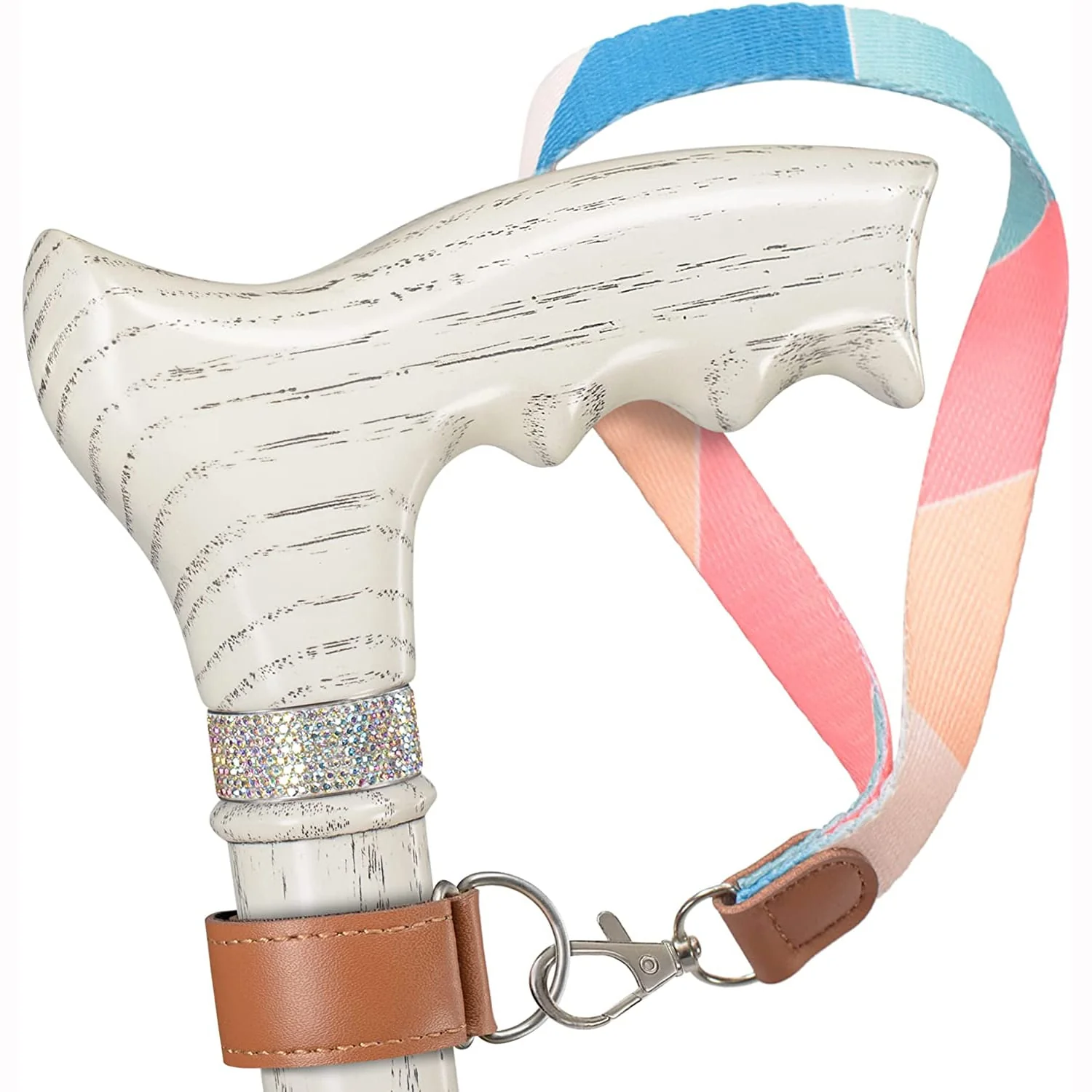 Stylish Walking Cane for Women with Rhinestones - Custom Length and Color - Image 2