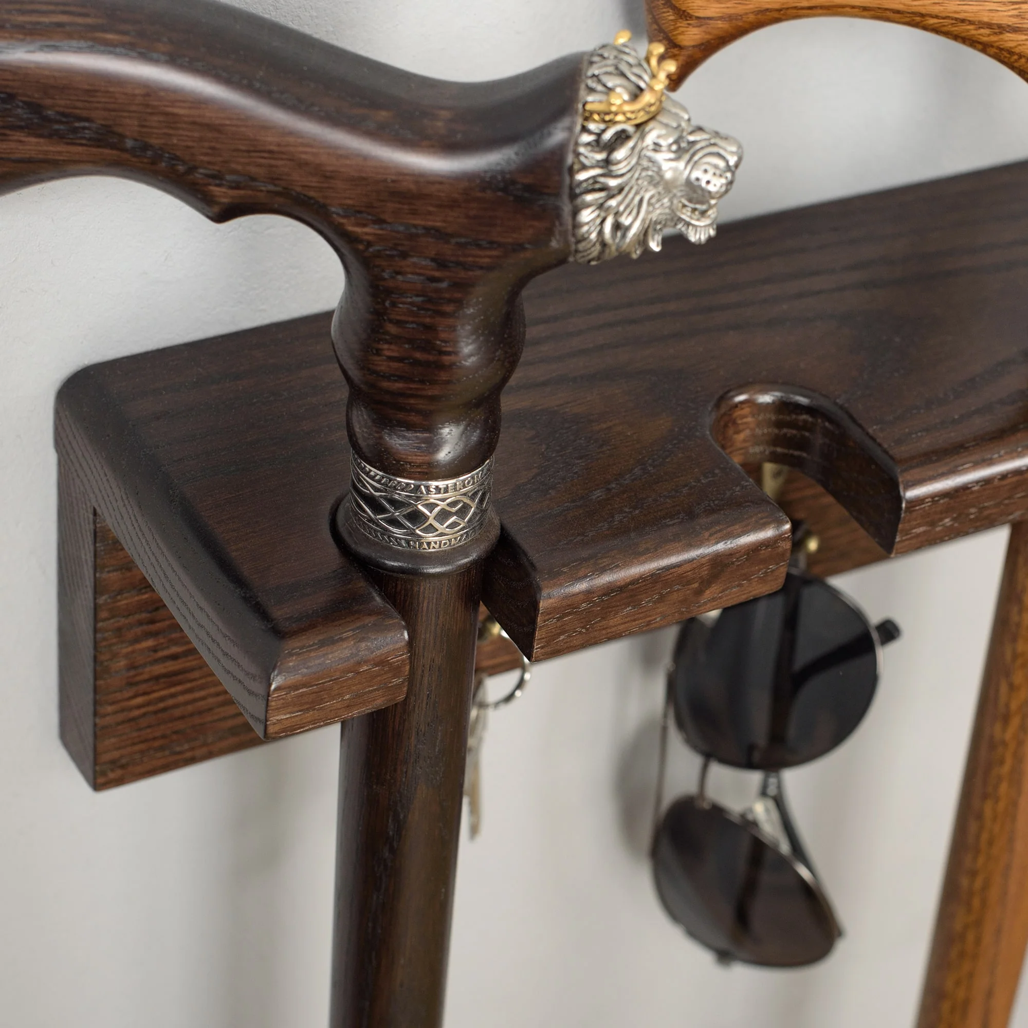 Custom Stylish Wooden Wall Holder for Canes Walking Sticks - Image 6