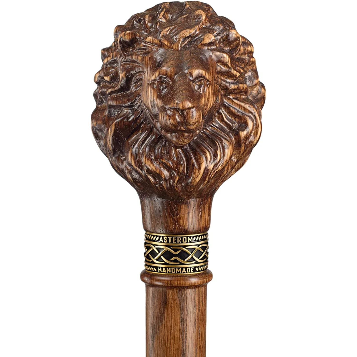 Carved Lion Walking Cane Sturdy Fully Carved Canes Sticks - Image 6