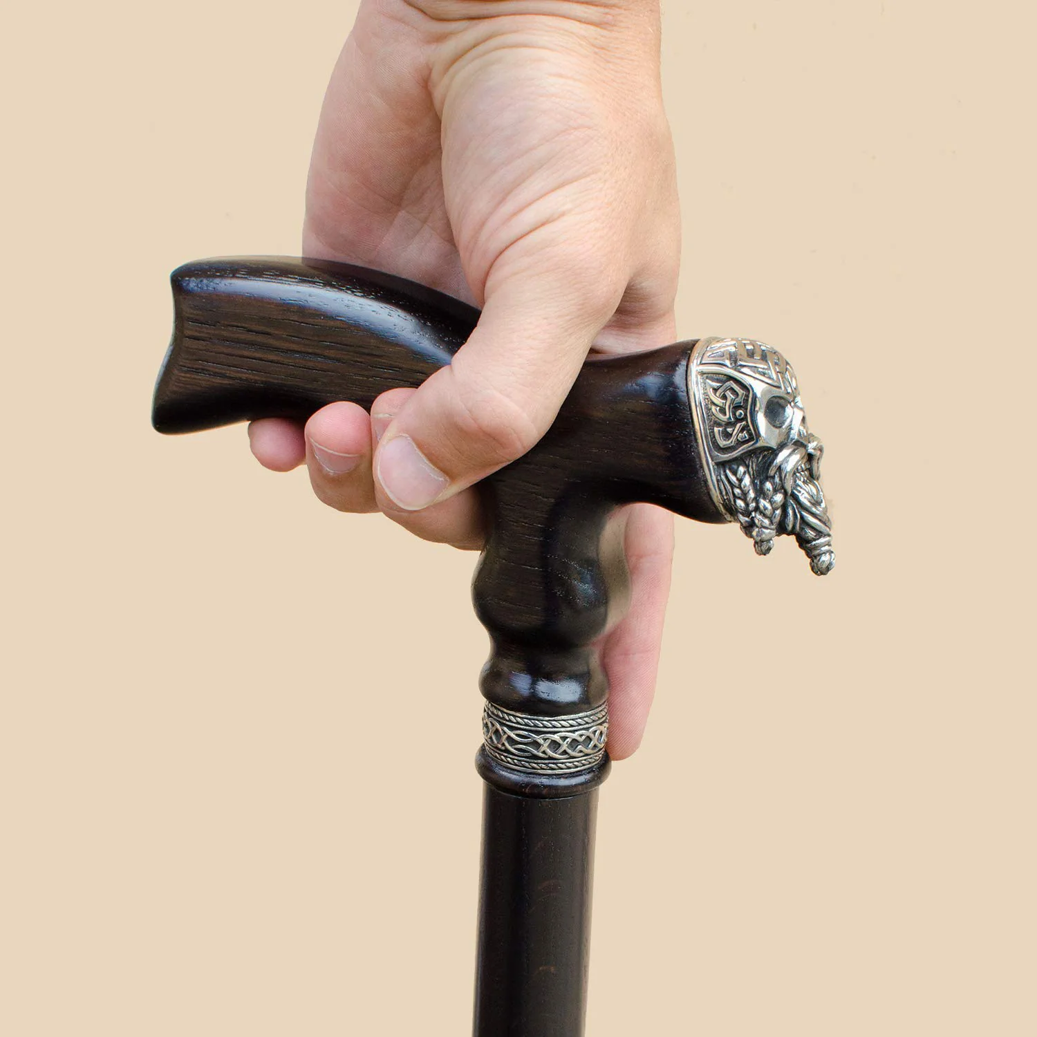 Celtic Skull Walking Cane for Men, Cool Canes - Image 5