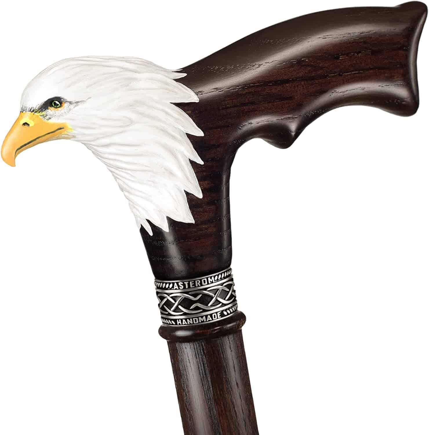 Hand-Painted Bald Eagle Cane- Custom Length - Image 2