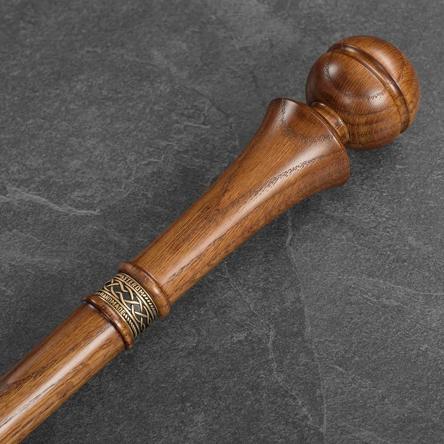 Fancy Knob Walking Stick Sturdy Wooden Cane - Custom Length & Color - Image 2