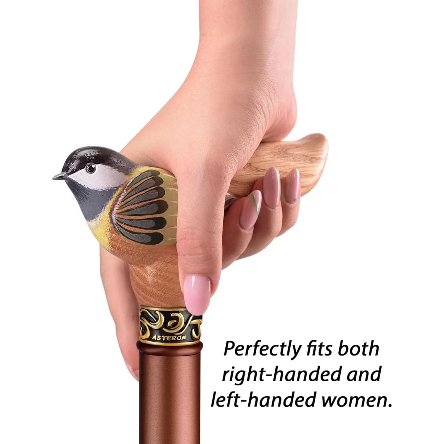 Hand-Painted Birdie Walking Cane for Women - Image 6