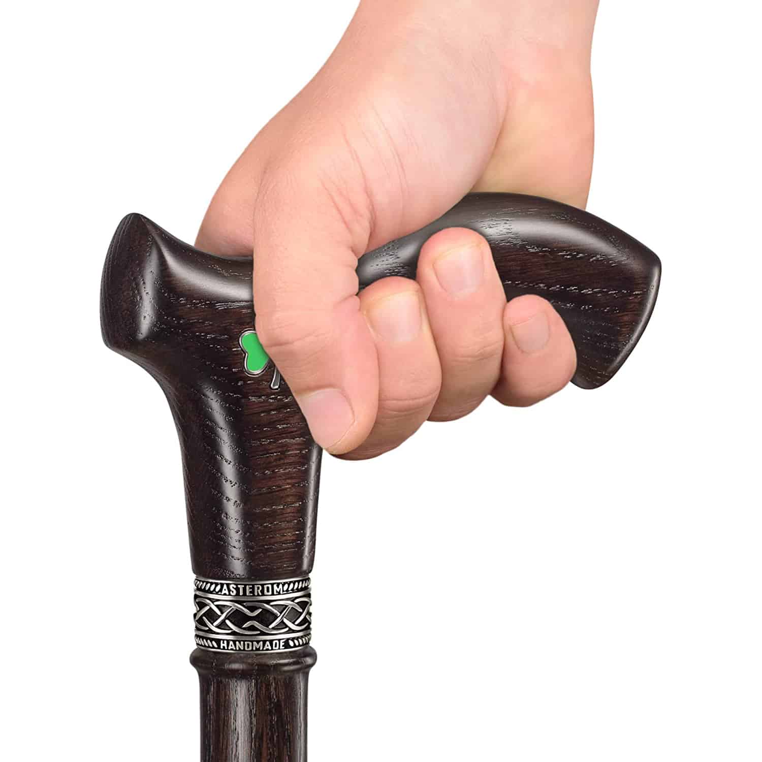 Irish Walking Cane - Shamrock- Ergonomic Wooden Cane - Image 6