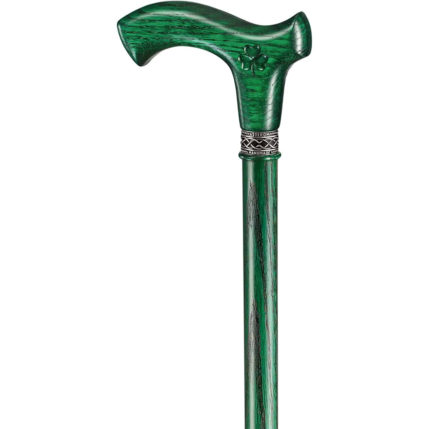 Irish Walking Cane for Men - Shamrock- Green Cane - Image 4