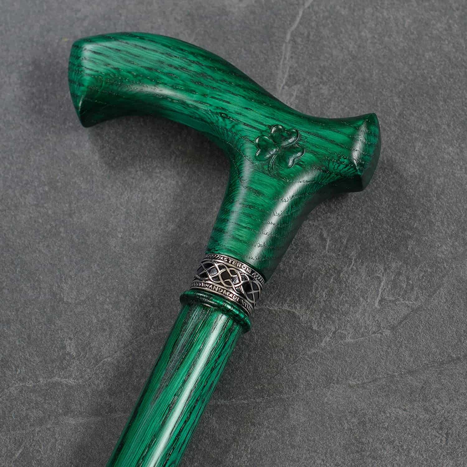 Irish Walking Cane for Men - Shamrock- Green Cane - Image 7