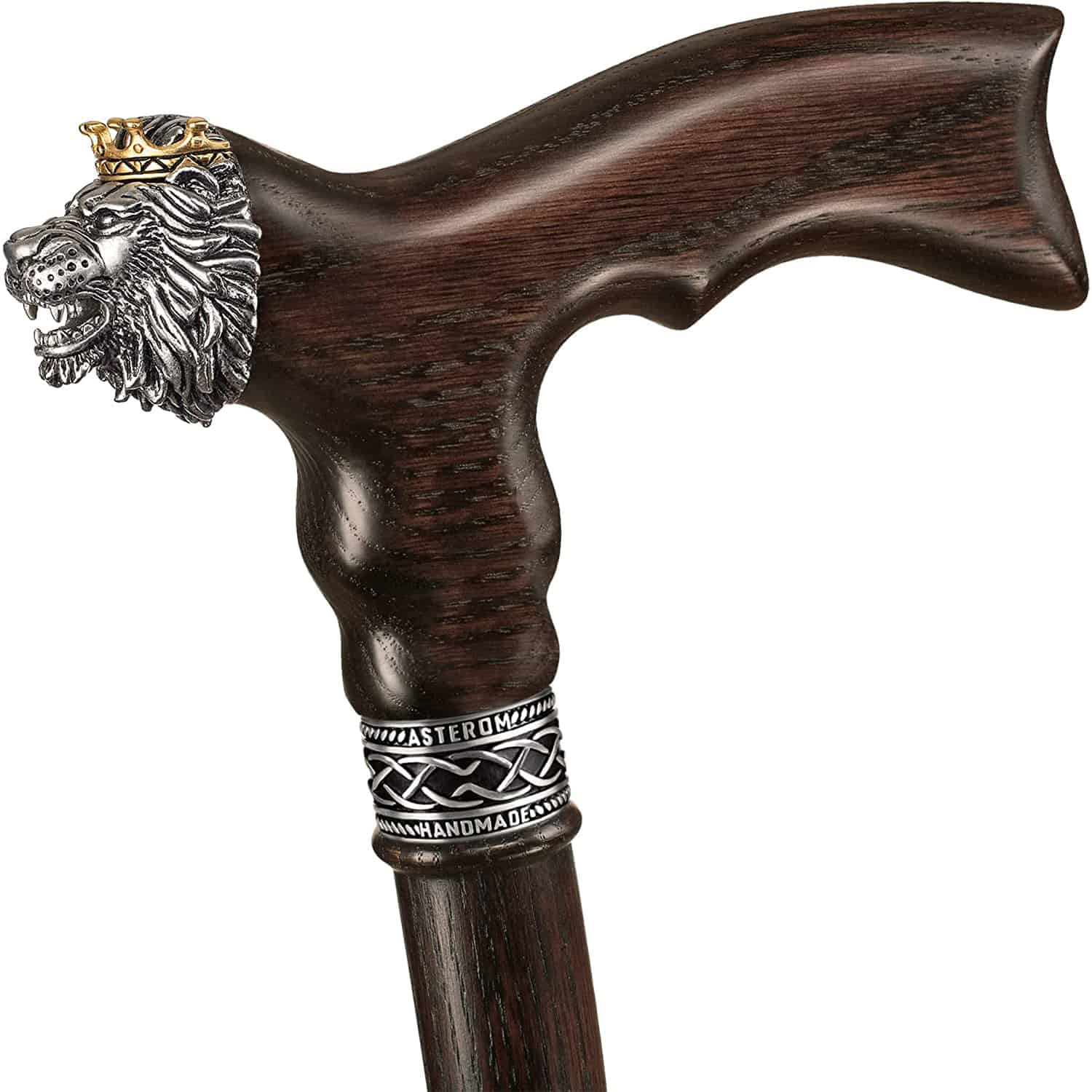 Lion King Walking Cane for Men, Wooden Cane - Image 2