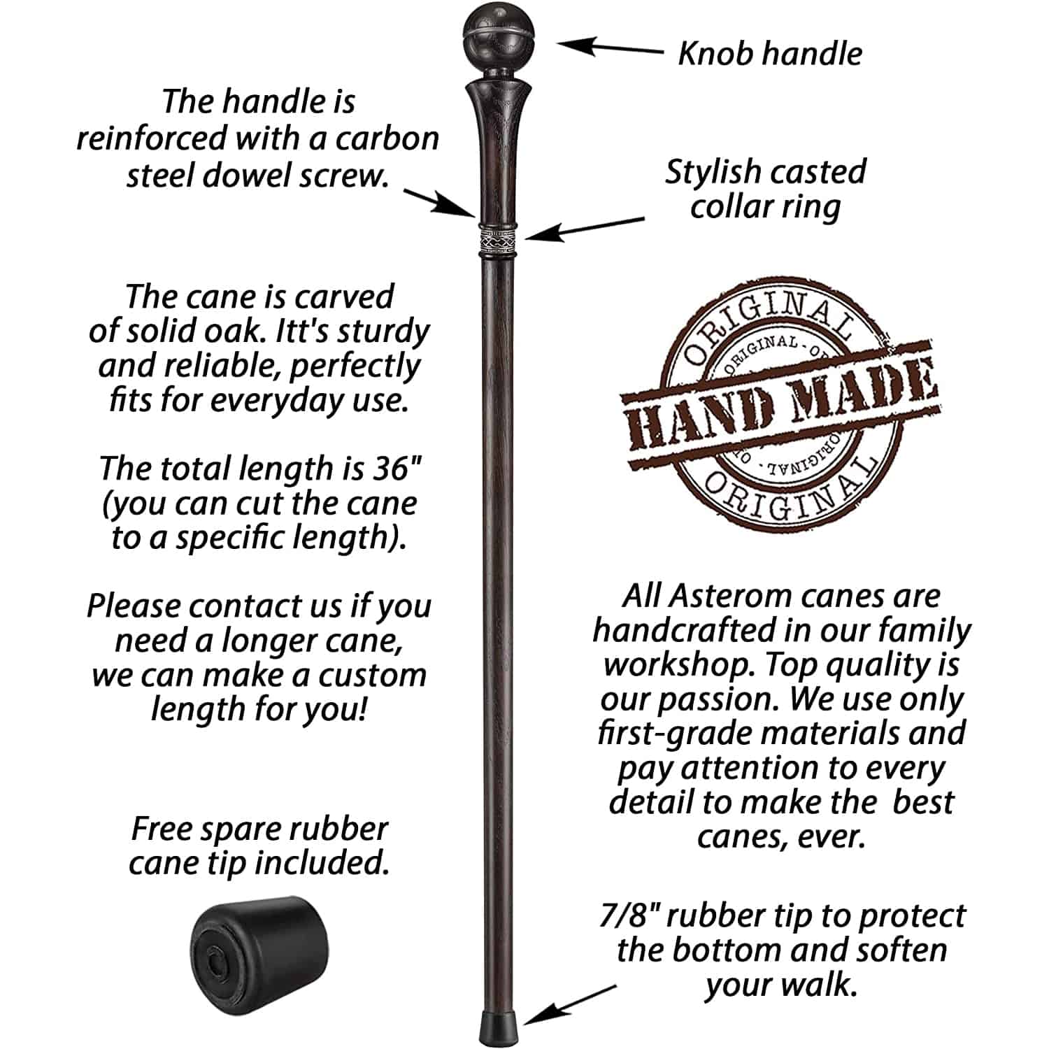Planet Destroyer Knob Walking Stick, Unique Design - Image 3