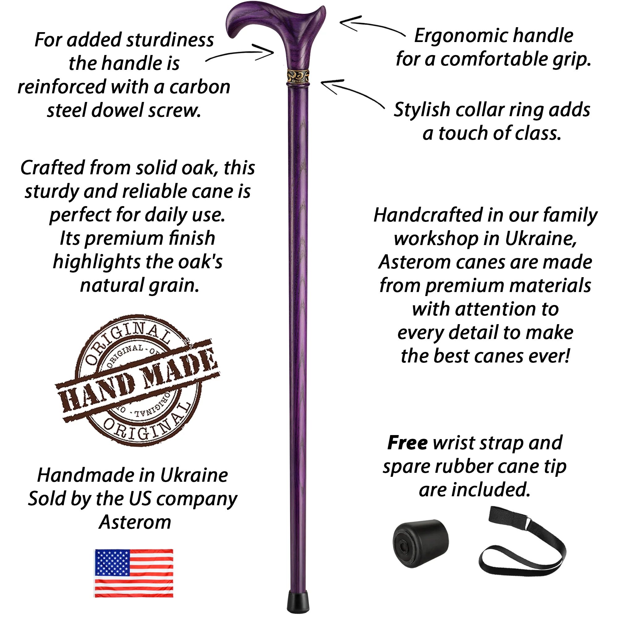 Handmade Ergonomic Wooden Cane for Men and Women - Image 32