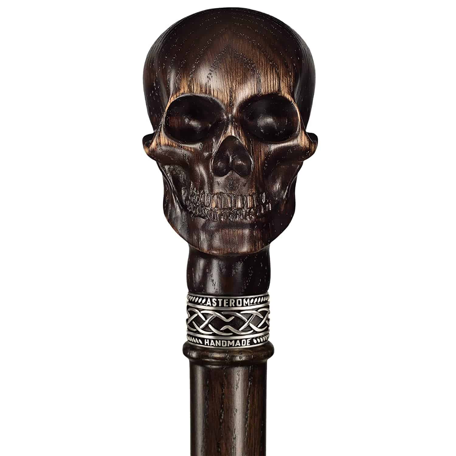 Skull Walking Cane Sturdy Fully Carved Canes Sticks - Image 5