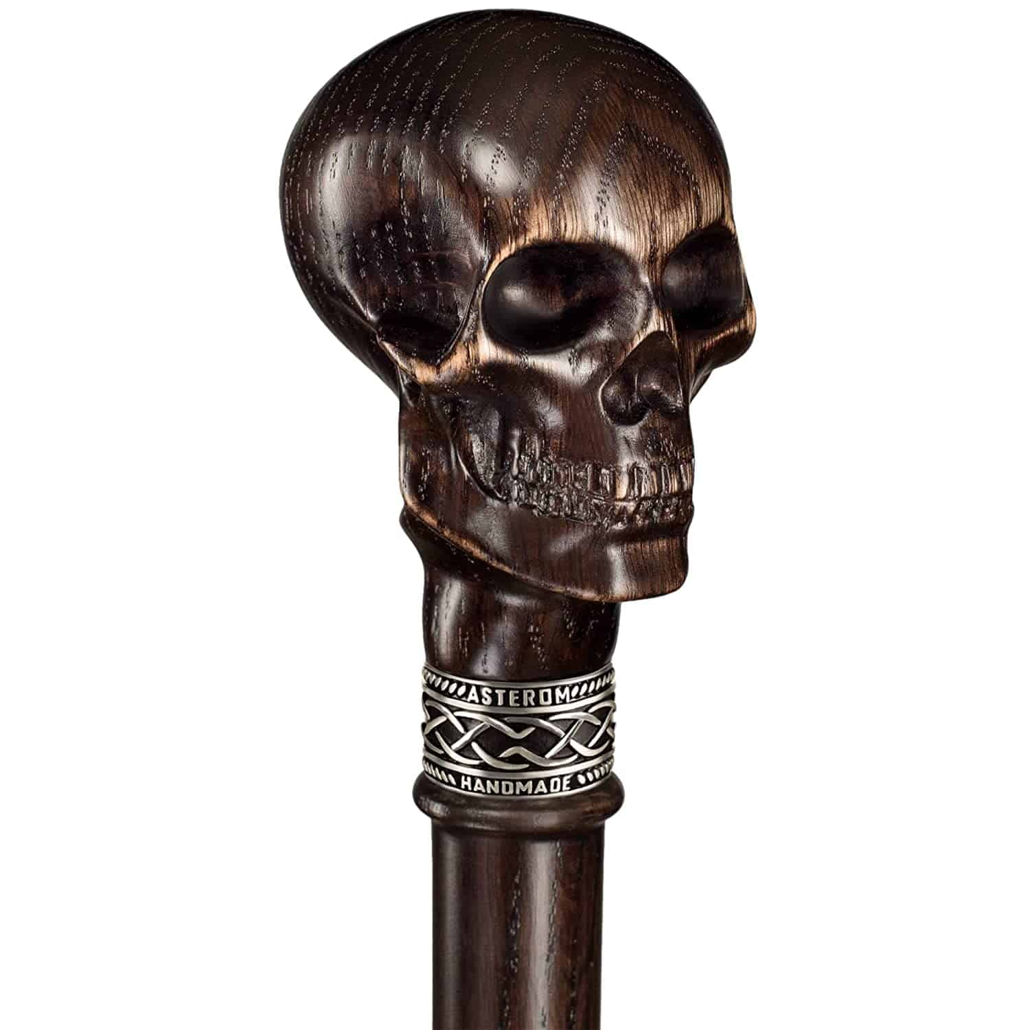 Skull Walking Cane Sturdy Fully Carved Canes Sticks - Image 6