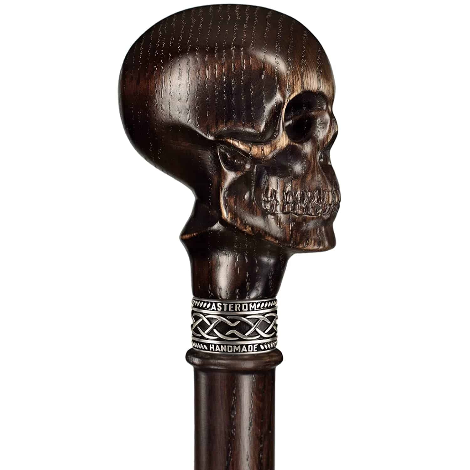 Skull Walking Cane Sturdy Fully Carved Canes Sticks - Image 9