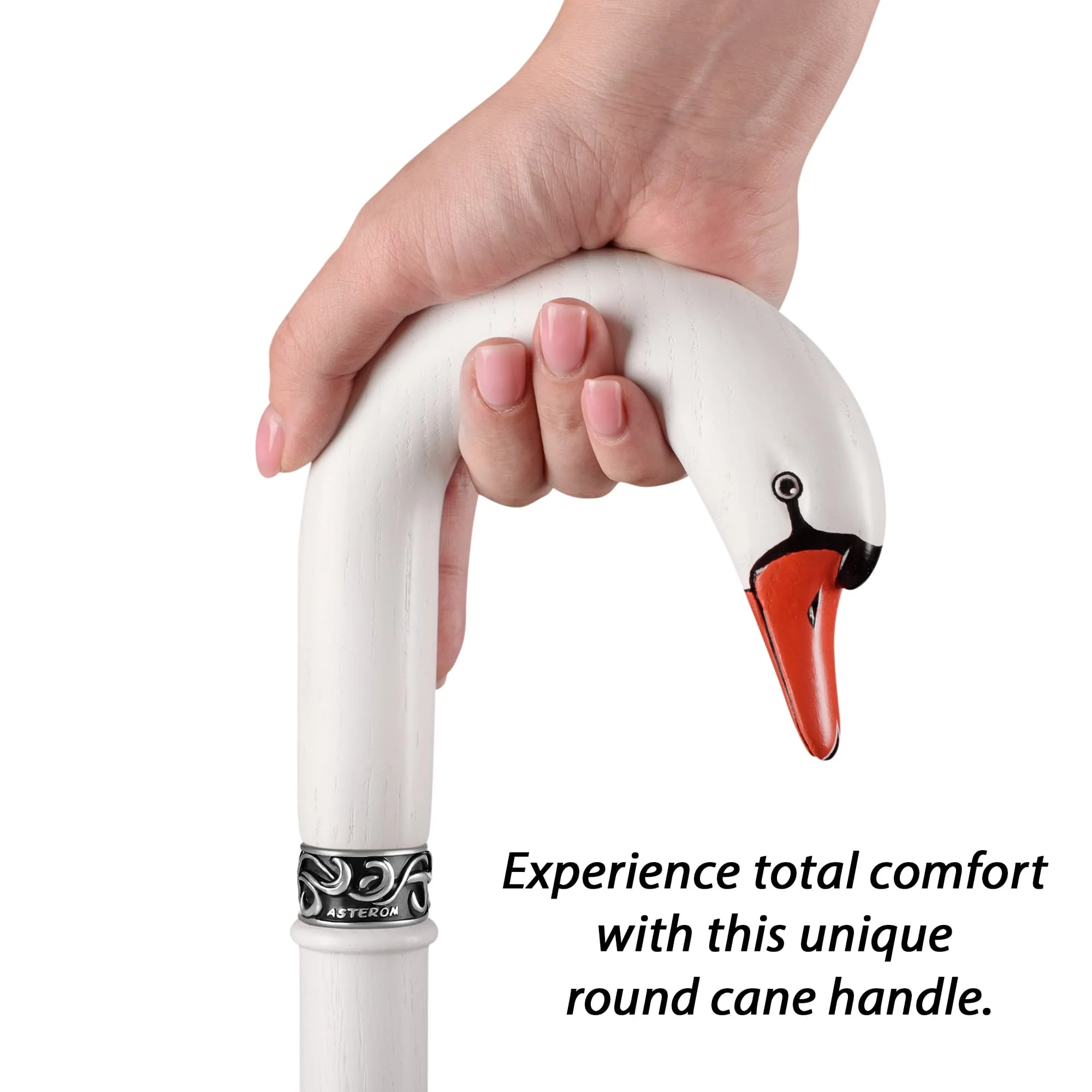 Swan Walking Cane - Custom Length and Color - Image 6