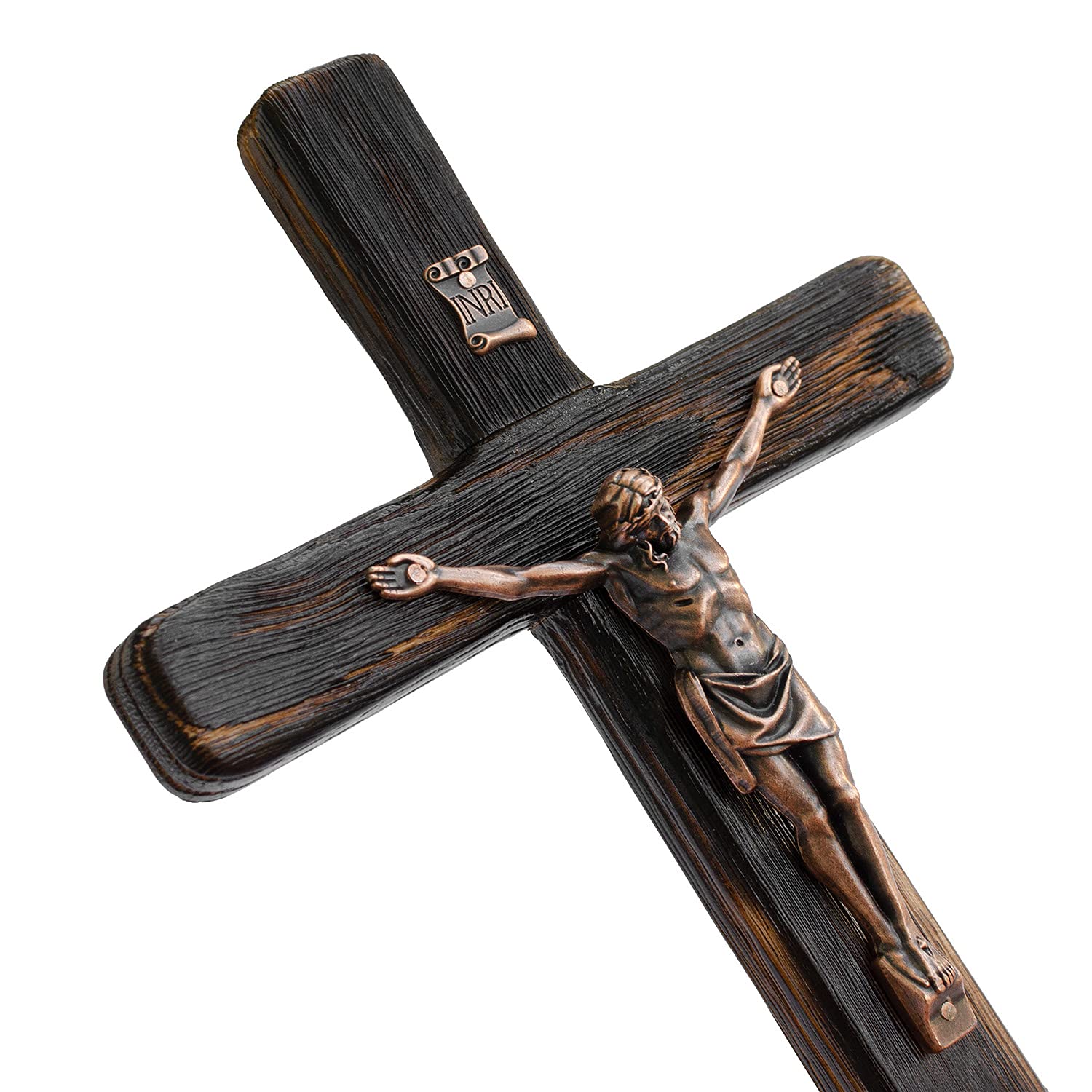 Unique Crucifix Rustic Wall Cross, Wooden Home Decor - Image 3