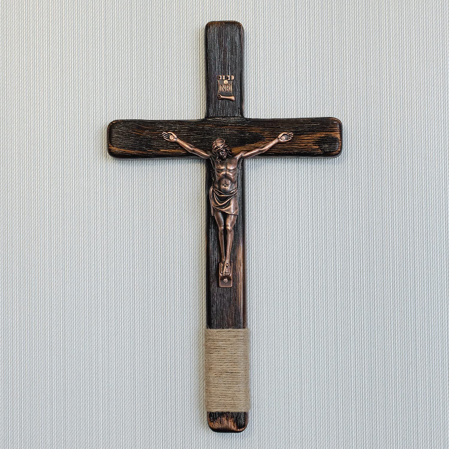Unique Crucifix Rustic Wall Cross, Wooden Home Decor - Image 5