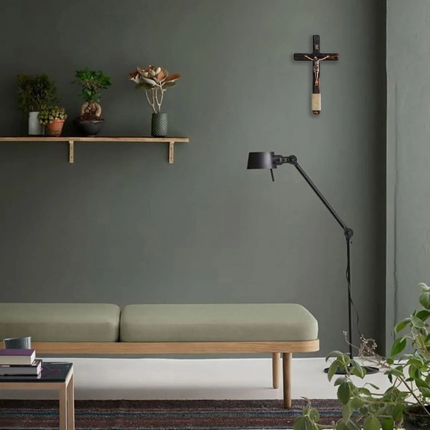 Unique Crucifix Rustic Wall Cross, Wooden Home Decor - Image 7