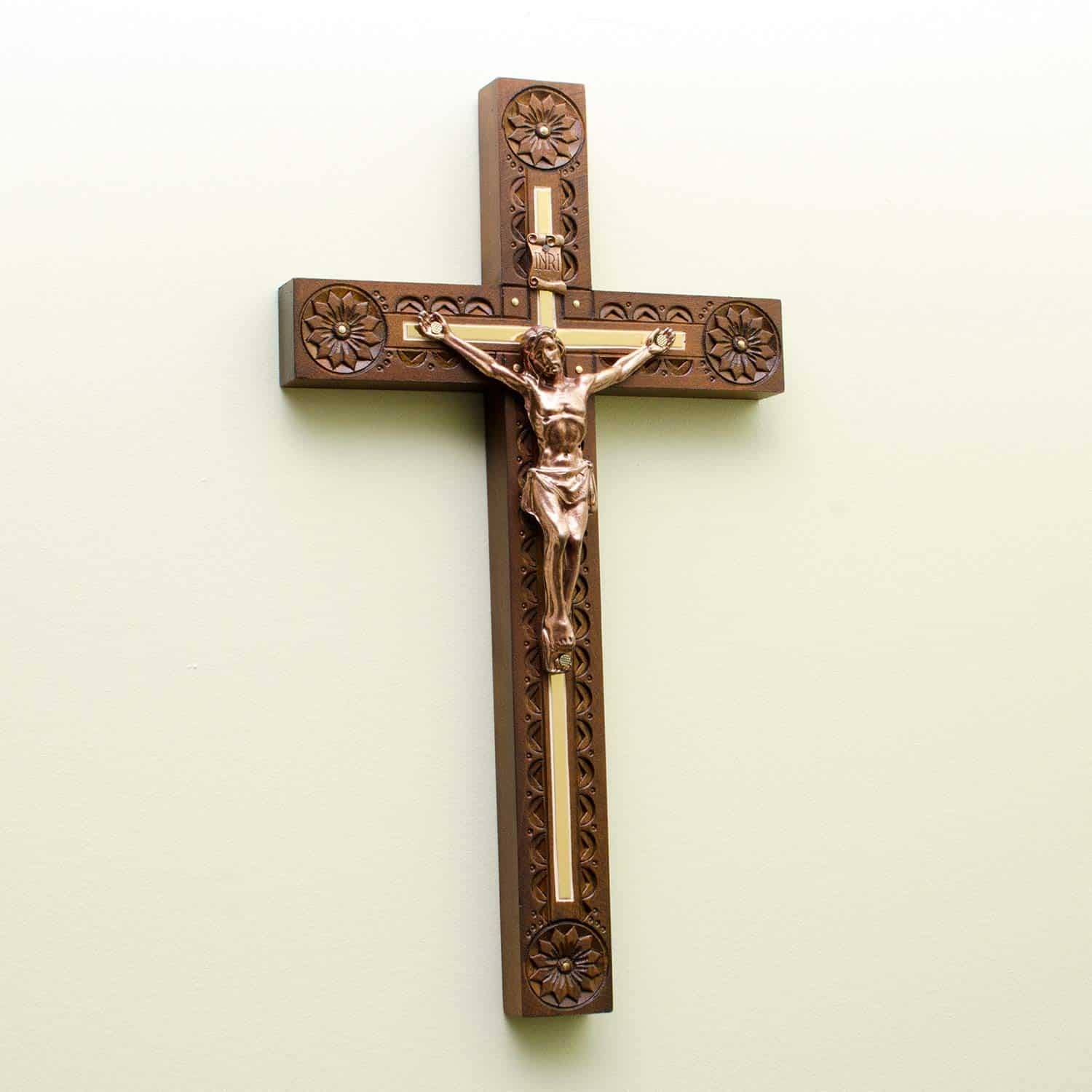 Unique Crucifix Wall Cross, Wooden Home Decor - Image 4