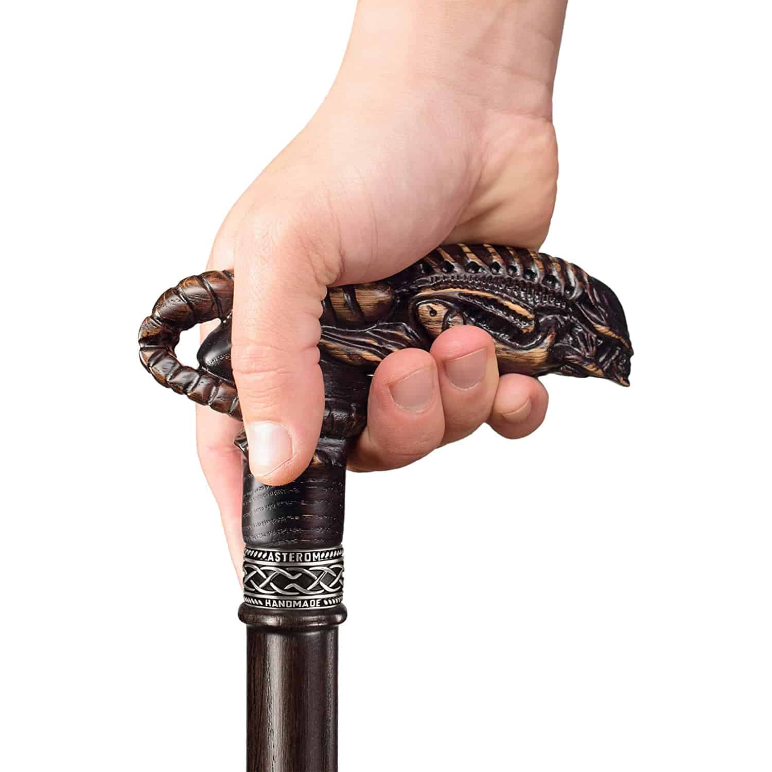 Alien - Hand Carved Xenomorph Walking Cane, Custom Length - Image 7